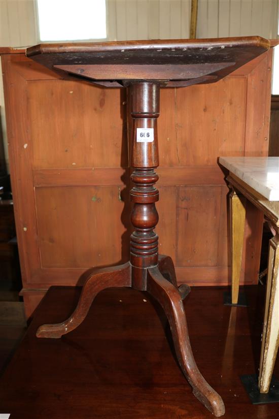 Regency mahogany rectangular tilt top wine table